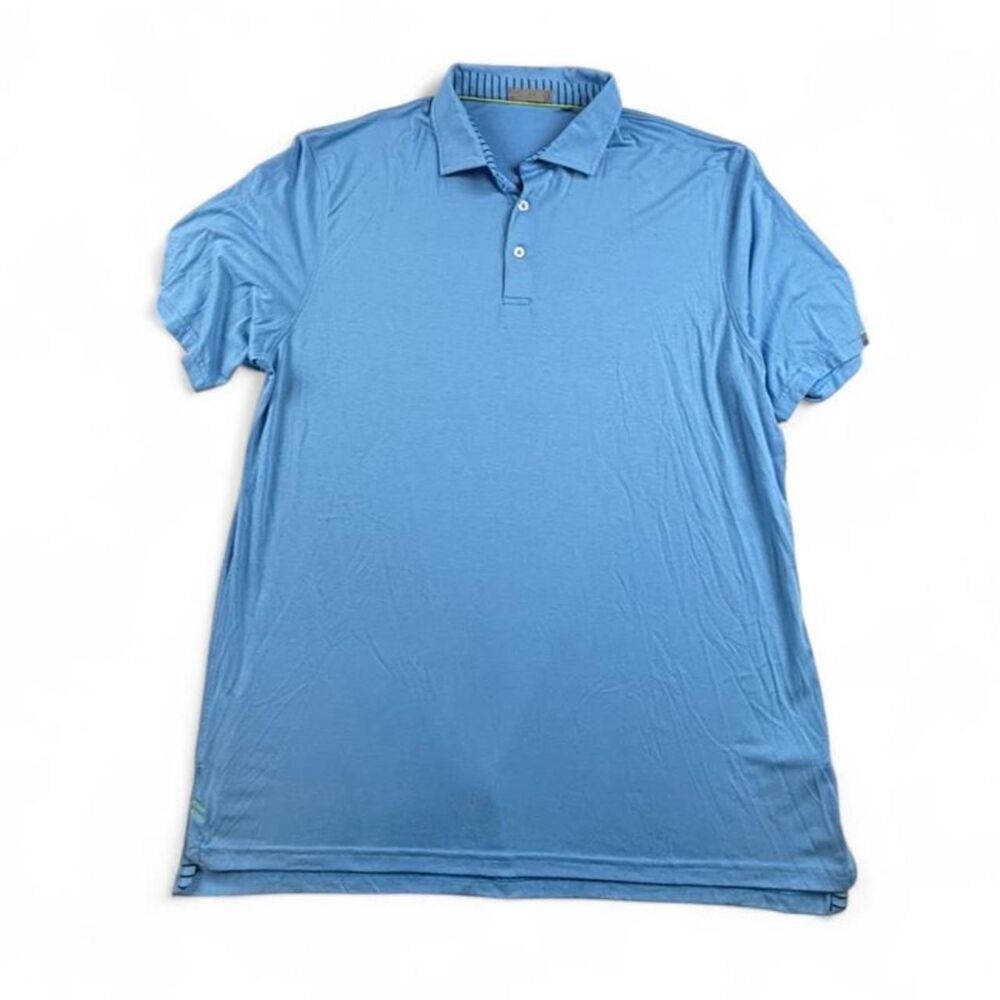 tasc Performance Blue Golf Polo Shirt Men’s XL Bamboo Stretch Athletic